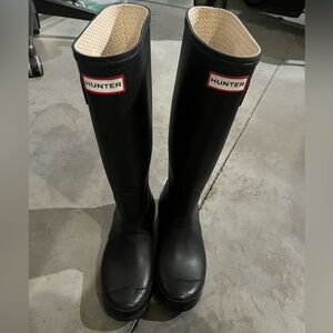 Black hunter rain boots women's size 7